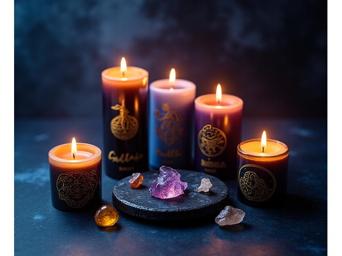 Colección de velas zodiacales de lujo